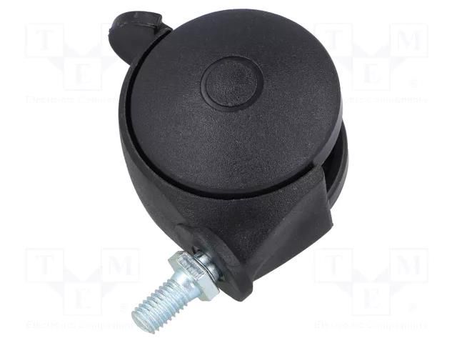 Furniture wheel; Ø: 50mm; H: 53mm; torsional with lock,with lever COLSON BPN-050-M8X15