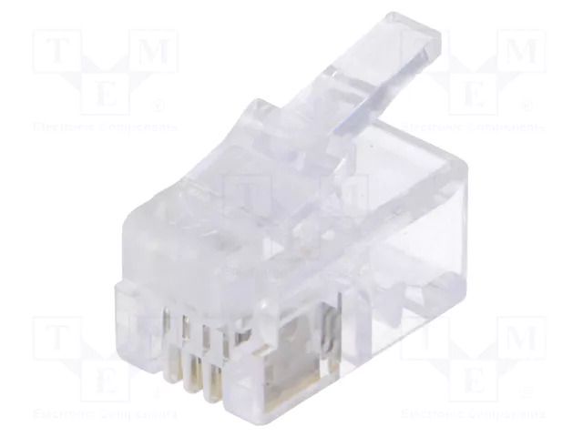 Connector: RJ10; plug; PIN: 4; unshielded; gold-plated; 4p4c; male LOGILINK LOG-MP0017