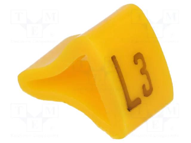 Markers; Marking: L3; 3÷6.5mm; H: 9mm; A: 7mm; -30÷100°C; leaded KURANT MZ-2/L3