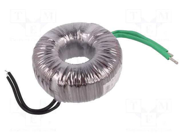 Transformer: toroidal; 300VA; 230VAC; 12V; 25A; Leads: cables; IP00 BREVE TUFVASSONS TTS300/D230/12V