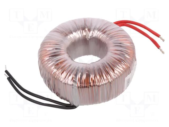 Transformer: toroidal; 300VA; 230VAC; 24V; 12.5A; Leads: cables BREVE TUFVASSONS TTS300/D230/24V