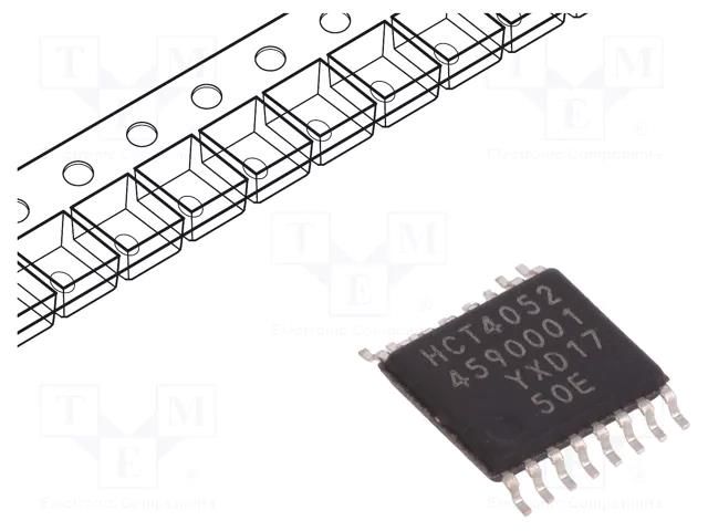 IC: digital; demultiplexer,multiplexer; CMOS,TTL; SMD; TSSOP16 NEXPERIA 74HCT4052PW.118