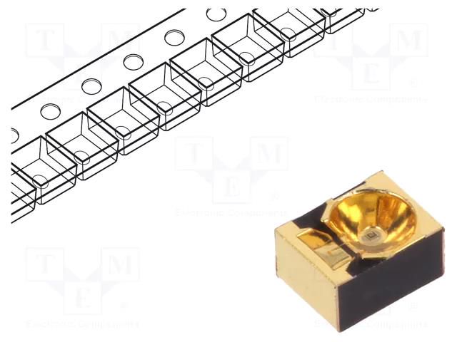 IR transmitter; 950nm; transparent; 55mW; 10°; 1.6÷2.4VDC; SMD ams OSRAM SFH4641