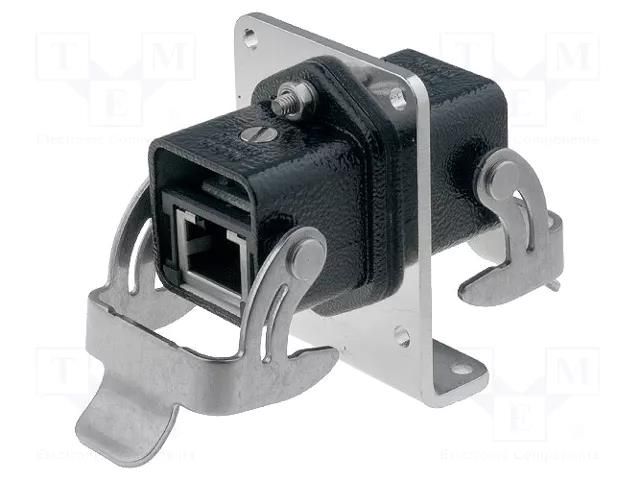 Coupler; Han; aluminium alloy; RJ45 socket x2; size 3A HARTING 09452151110