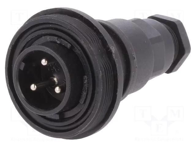 Connector: circular; plug; male; PIN: 3; Standard Buccaneer®; IP68 BULGIN PX0732/P