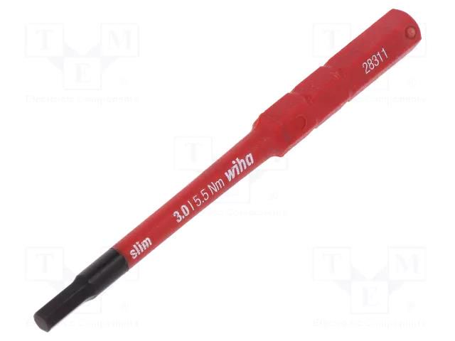 Interchangeable blade; insulated; hex key; HEX 3mm; max.5.5Nm WIHA WIHA.2831-18/3