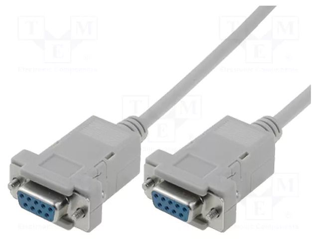 Cable; D-Sub 9pin socket,both sides; 3m; grey DIGITUS AK-610100-030-E