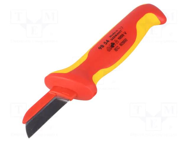 Knife; for cables; Tool length: 190mm; Blade length: 50mm KNIPEX KNP.9854