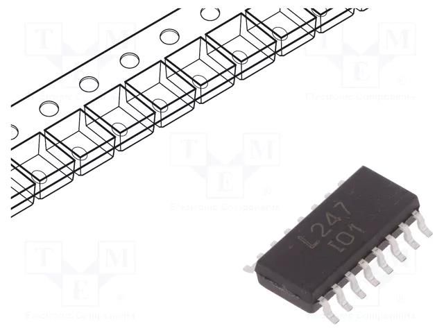 Optocoupler; SMD; Ch: 4; OUT: transistor; Uinsul: 3.75kV; Uce: 80V LITEON LTV-247