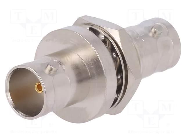 Coupler; BNC socket,both sides; straight; 75Ω; PTFE; gold-plated TELEGÄRTNER J01005A0007