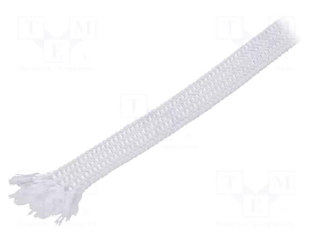 Insulating tube; silica fiber; white; max.1050°C; Øint: 3mm; L: 10m FAVIER SI-3-WH-10