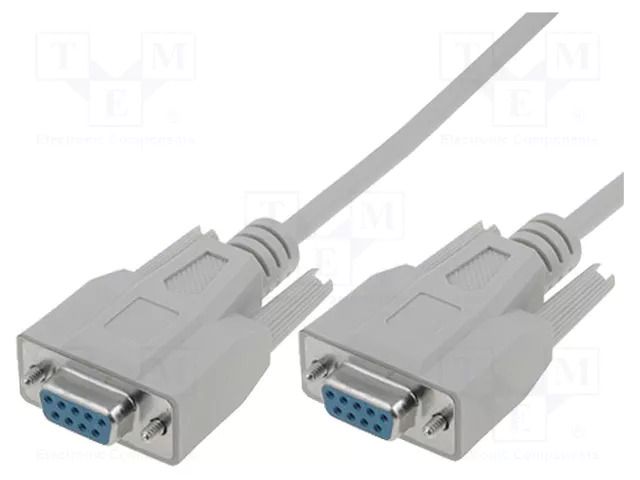 Cable; D-Sub 9pin socket,both sides; 2m; grey DIGITUS AK-610106-020-E