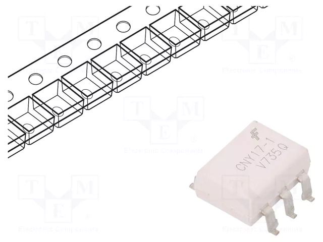 Optocoupler; SMD; Ch: 1; OUT: transistor; 4.17kV; Gull wing 6; CNY17 ONSEMI CNY171SR2VM