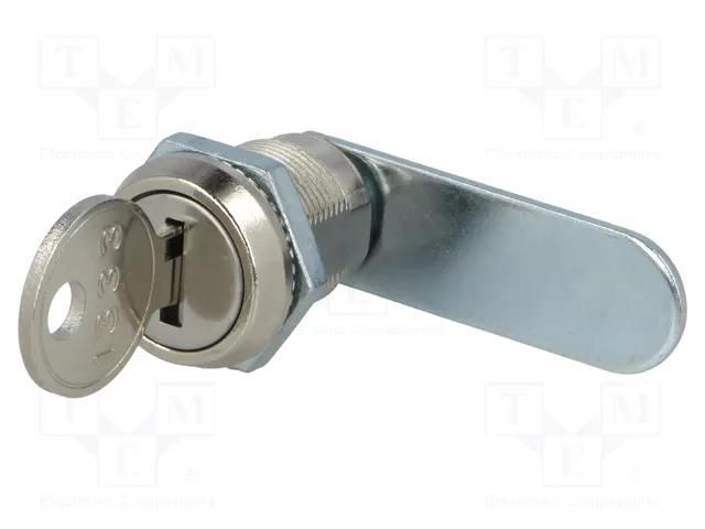 Lock; zinc and aluminium alloy; 22mm; Key code: 1333; 180° RST ROZTOCZE M19W-1333-22-180-2