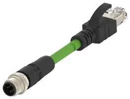 SENSOR CORD, 4P M12 PLUG-RJ45 PLUG, 10M TCD14745101-007.