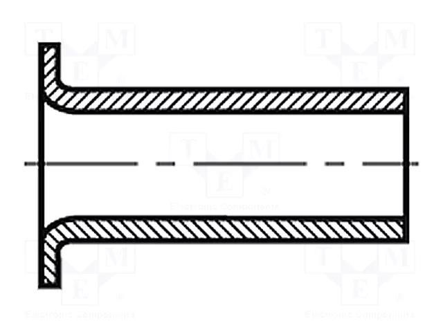 Rivet; brass; Rivet diam: 4.75mm; L.rivet: 3.8mm KEYSTONE KEYS16