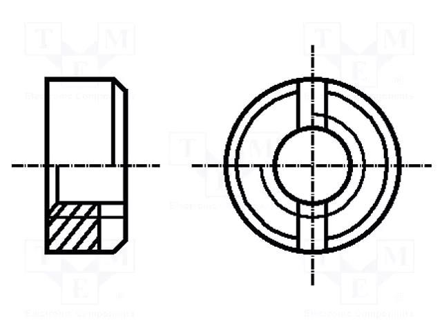 Nut; round; M3; 0.5; A1 stainless steel; BN 1413; DIN 546 BOSSARD B3/BN1413