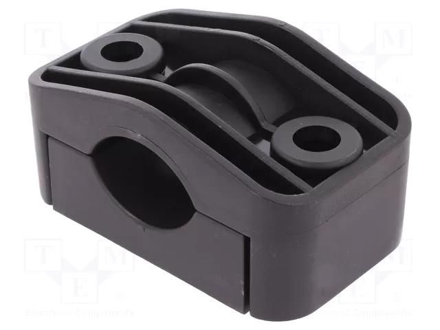 Fixing clamp; Cable P-clips; ØBundle : 25÷46mm; polyamide; black RST ROZTOCZE 4.461.001