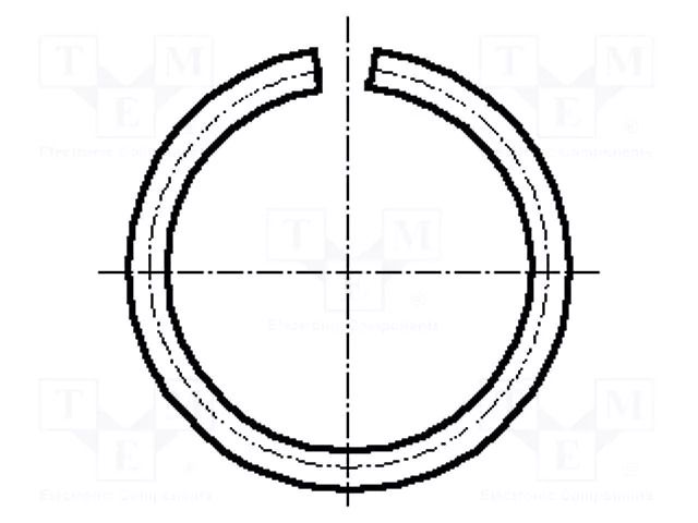 Circlip; spring steel; Shaft dia: 80mm; BN 825; Ring: external BOSSARD B80/BN825