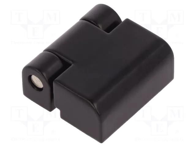 Hinge; Width: 27.5mm; zinc and aluminium alloy; black; H: 30mm RST ROZTOCZE 3.517.002-04