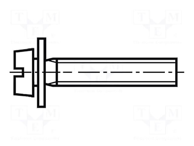 Screw; M3x12; 0.5; Head: cheese head; slotted; 0,8mm; steel; zinc BOSSARD B3X12/BN374