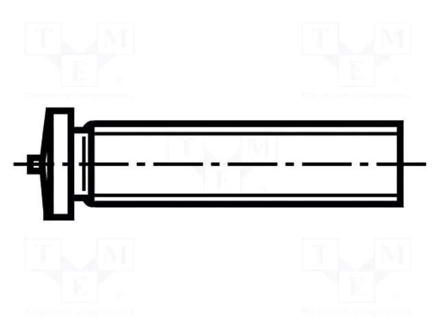 Screw; M6x12; steel; copper; DIN 32501-1; for welding BOSSARD B6X12/BN1456