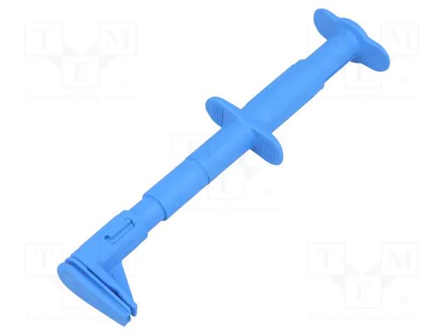 Clip-on probe; crocodile; 5A; 1kVDC; blue; Grip capac: max.25mm STÄUBLI GRIP-F-23