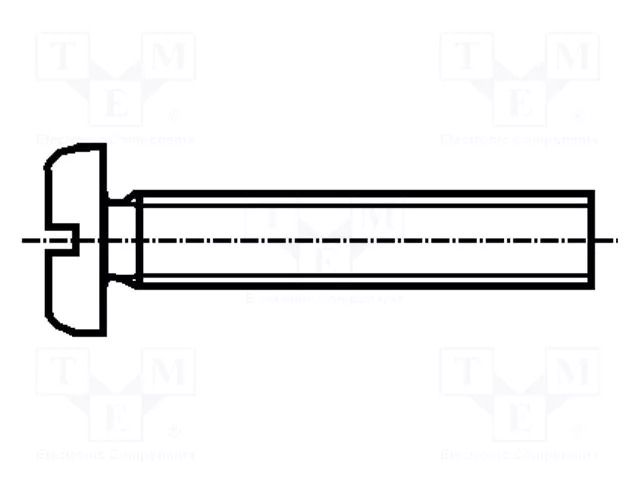 Screw; M6x6; Head: cheese head; slotted; 1.6mm; steel; zinc; DIN 85A BOSSARD B6X6/BN344