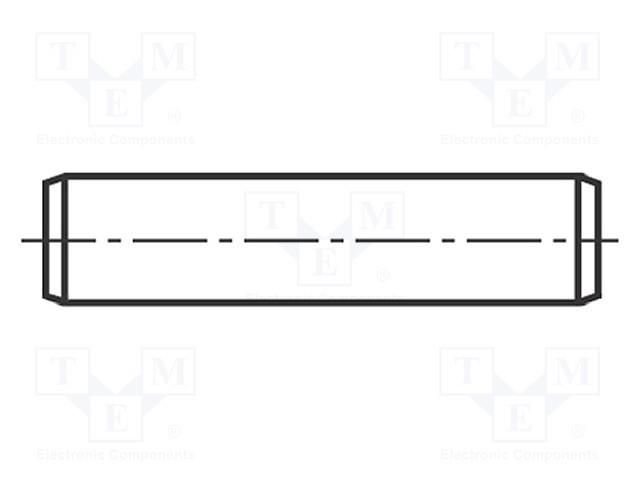 Cylindrical stud; steel; BN 855; Ø: 3mm; L: 25mm; DIN 7; ISO 2338 BOSSARD B3X25/BN855