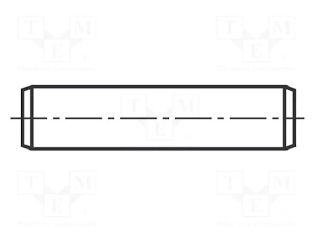 Cylindrical stud; stainless steel; BN 684; Ø: 2.5mm; L: 16mm; DIN 7 BOSSARD B2.5X16/BN684