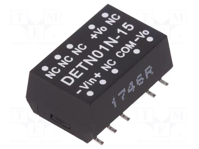 Converter: DC/DC; 1W; Uin: 21.6÷26.4VDC; Uout: 15VDC; Uout2: -15VDC MEAN WELL DETN01N-15