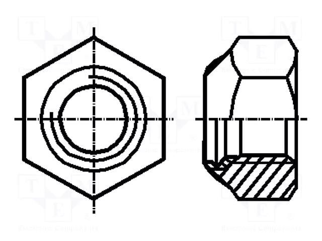 Nut; hexagonal; M4; 0.7; acid resistant steel A4; 7mm; DIN 985 KRAFTBERG M4/D985-A4