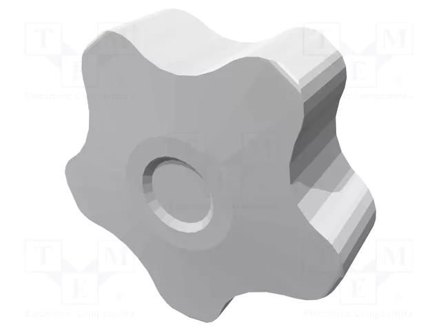 Knob; Ø: 50mm; Ext.thread: M8; 25mm; H: 32mm; technopolymer PP ELESA+GANTER VCT.50P-M8X25-C9