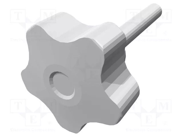 Knob; Ø: 40mm; Ext.thread: M8; 50mm; H: 27mm; technopolymer PP ELESA+GANTER VCT.40P-M8X50-C9