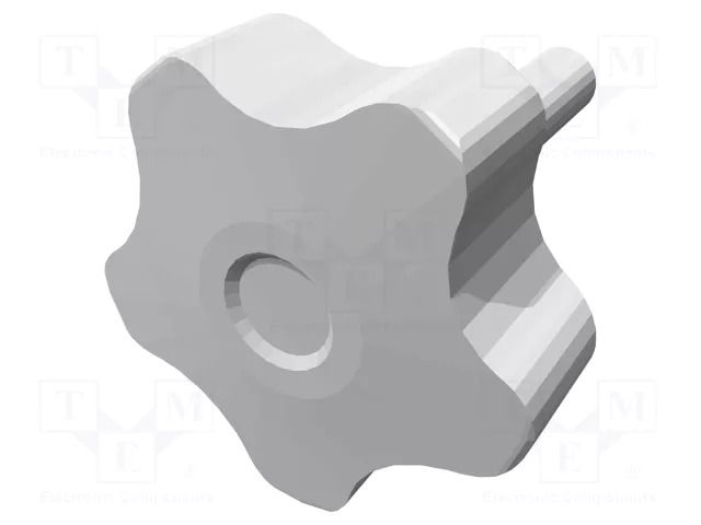 Knob; Ø: 40mm; Ext.thread: M8; 30mm; H: 27mm; technopolymer PP ELESA+GANTER VCT.40P-M8X30-C2