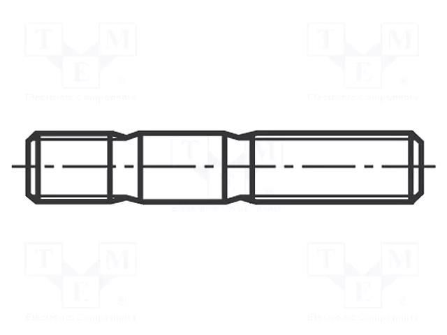 Screw; M6x35; 1; Head: without head; acid resistant steel A4 BOSSARD B6X35/BN666