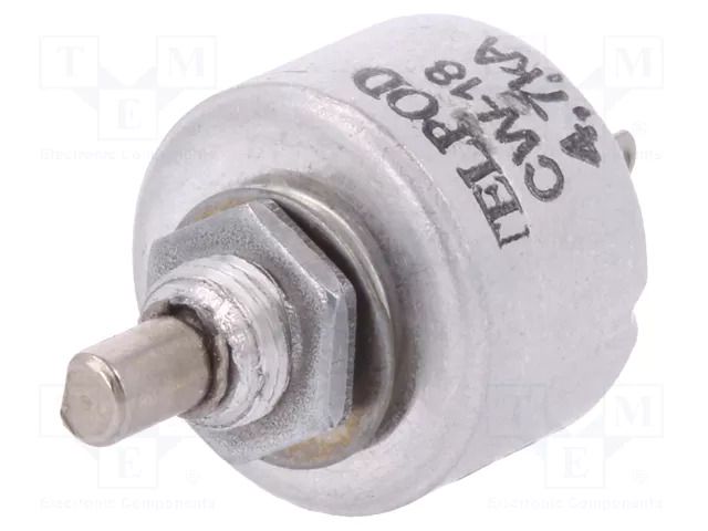 Potentiometer: shaft; 4.7kΩ; 1W; ±20%; 4mm; linear; THT; 12mm; cermet TELPOD CW-18-4K7-P5-12