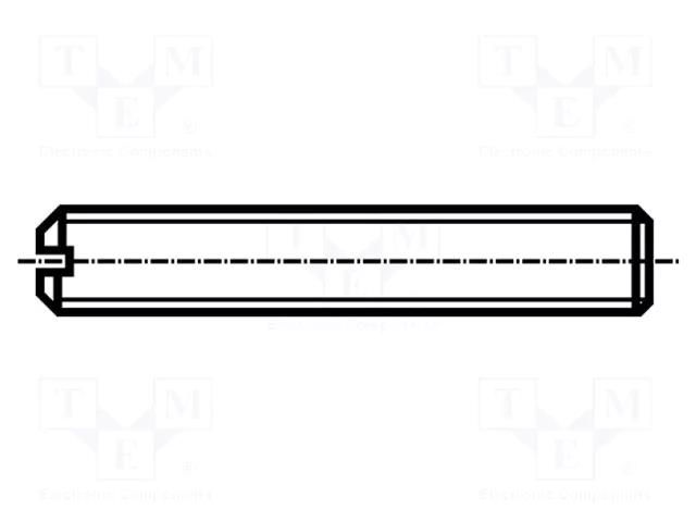 Screw; M3x4; 0.5; Head: without head; slotted; 0.4mm; steel; zinc BOSSARD B3X4/BN427