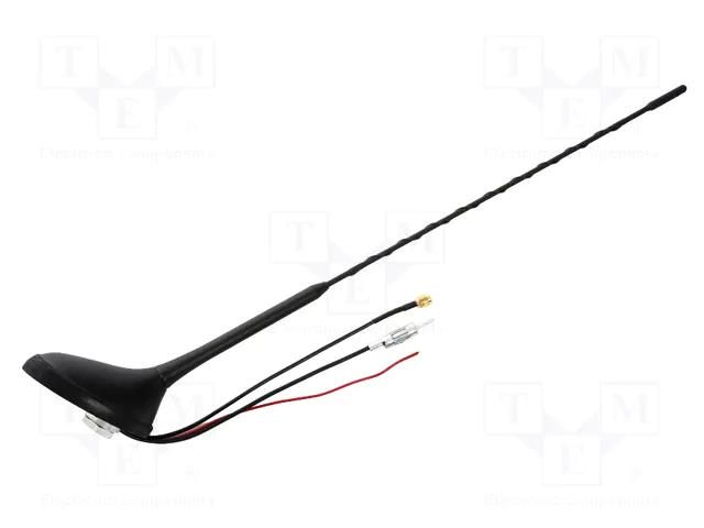 Antenna; car top,automotive; 0.41m; AM,FM,GPS; black PER.PIC. A00024