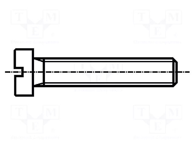 Screw; M1.4x16; 0.3; Head: cheese head; slotted; steel; DIN 84A BOSSARD B1.4X16/BN402