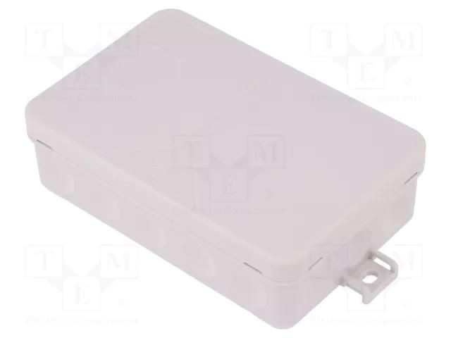 Enclosure: junction box; X: 85mm; Y: 130mm; Z: 37mm; IP55; grey; 2K SPELSBERG 2K-16-AB-L