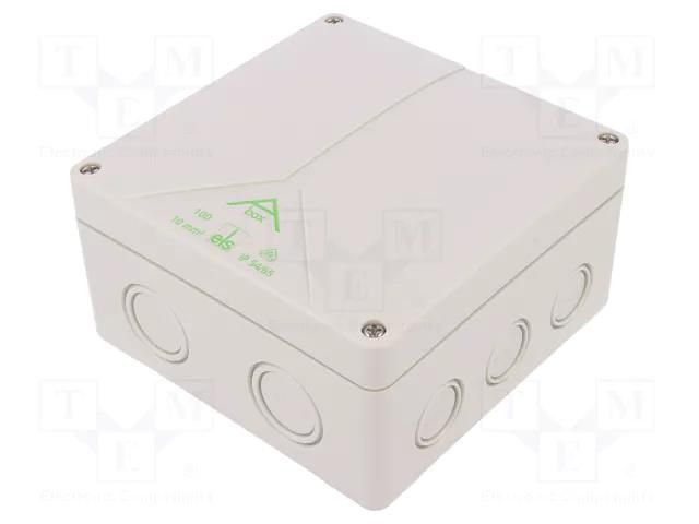 Enclosure: junction box; X: 140mm; Y: 140mm; Z: 79mm; polystyrene SPELSBERG ABOX100-10
