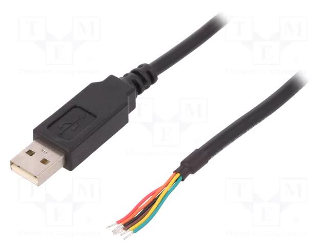 Module: cable integrated; USB; lead; 5V; USB A; 1.8m FTDI TTL-232R-5V-WE