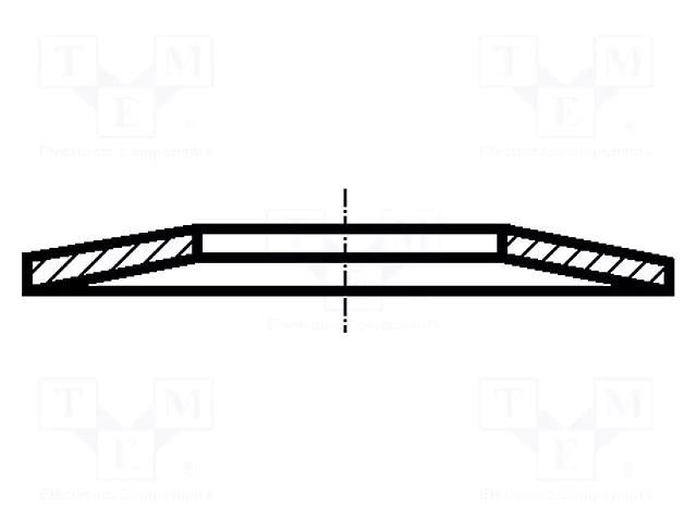 Washer; disk spring,spring; D=12mm; h=0.85mm; stainless steel BOSSARD B12/6.2/0.5/BN838