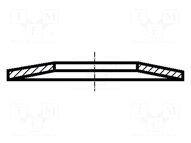 Washer; disk spring,spring; M10; D=20mm; spring steel; BN 806 BOSSARD B20/10.2/BN806