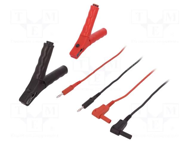 Test leads; test leads x2,aligator clip x2 SCHÜTZINGER SET7629