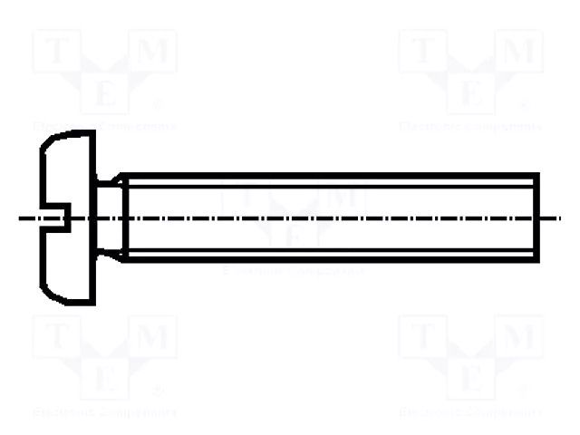 Screw; M5x20; 0.8; Head: cheese head; slotted; polyamide; DIN 85A BOSSARD B5X20/BN1062