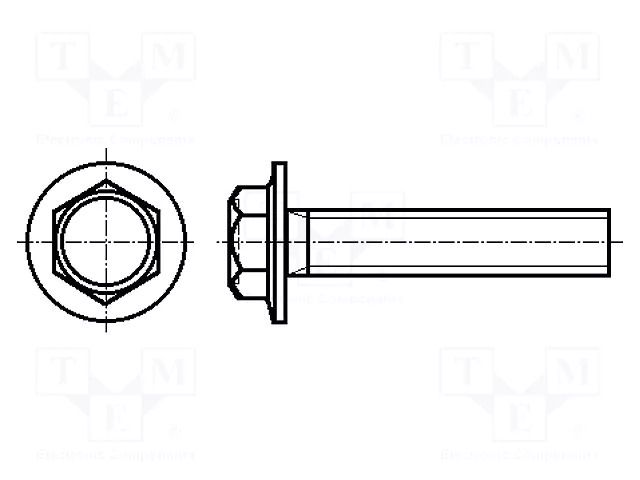 Screw; with flange; M6x16; 1; Head: hexagonal; steel; zinc BOSSARD B6X16/BN5950