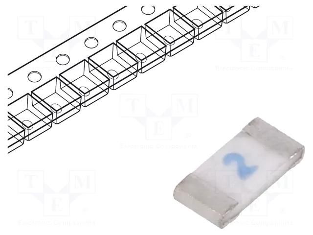 Fuse: fuse; 2A; 125VAC; 63VDC; quick blow; ceramic; SMD; C1F; 1206 BEL FUSE C1F-2