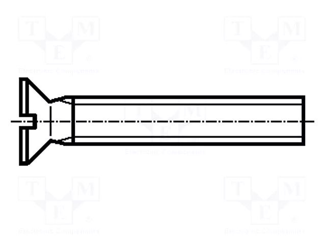 Screw; M3x8; 0.5; Head: countersunk; slotted; 0.8mm; DIN 963A BOSSARD B3X8/BN654